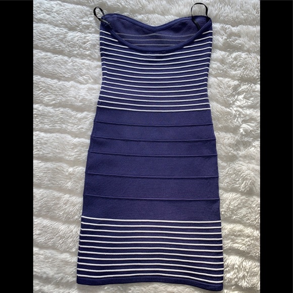 Bebe *Ribbed Stretchy Strapless Bodycon Tube Dress - Picture 2 of 3